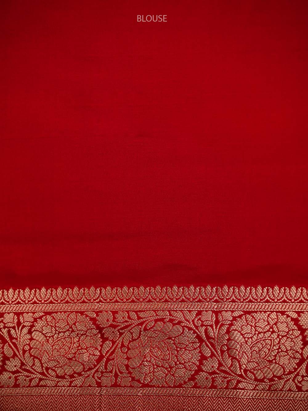 Red Silk Brocade Handloom Banarasi Saree - Sacred Weaves