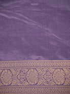 Pastel Purple Satin Sona Roopa Jaal Handloom Banarasi Saree - Sacred Weaves