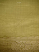 Moss Green Satin Sona Roopa Jaal Handloom Banarasi Saree - Sacred Weaves