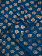 Midnight Blue Booti Crepe Silk Handloom Banarasi Suit - Sacred Weaves