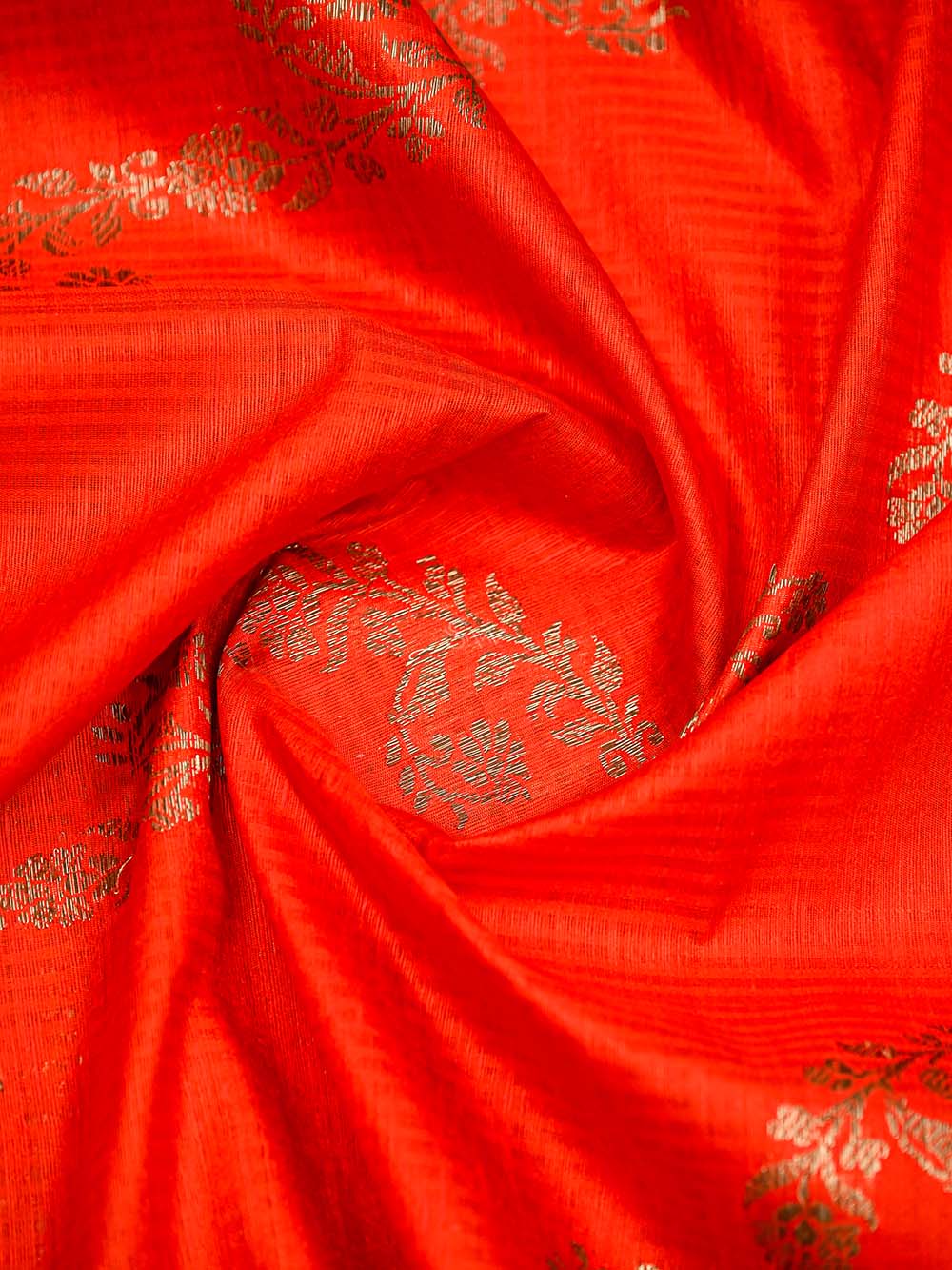 Red Booti Dupion Silk Handloom Banarasi Suit - Sacred Weaves