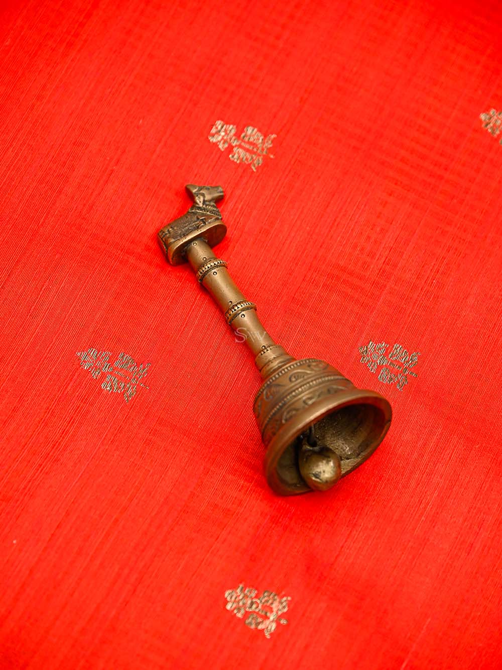 Red Booti Dupion Silk Handloom Banarasi Suit - Sacred Weaves