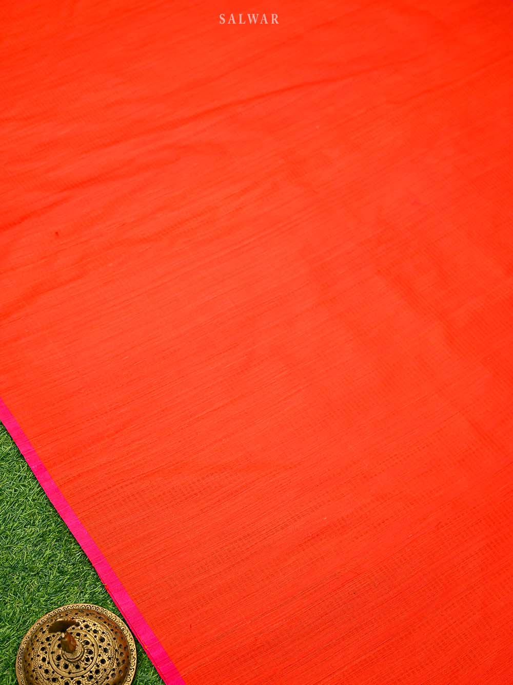 Red Booti Dupion Silk Handloom Banarasi Suit - Sacred Weaves