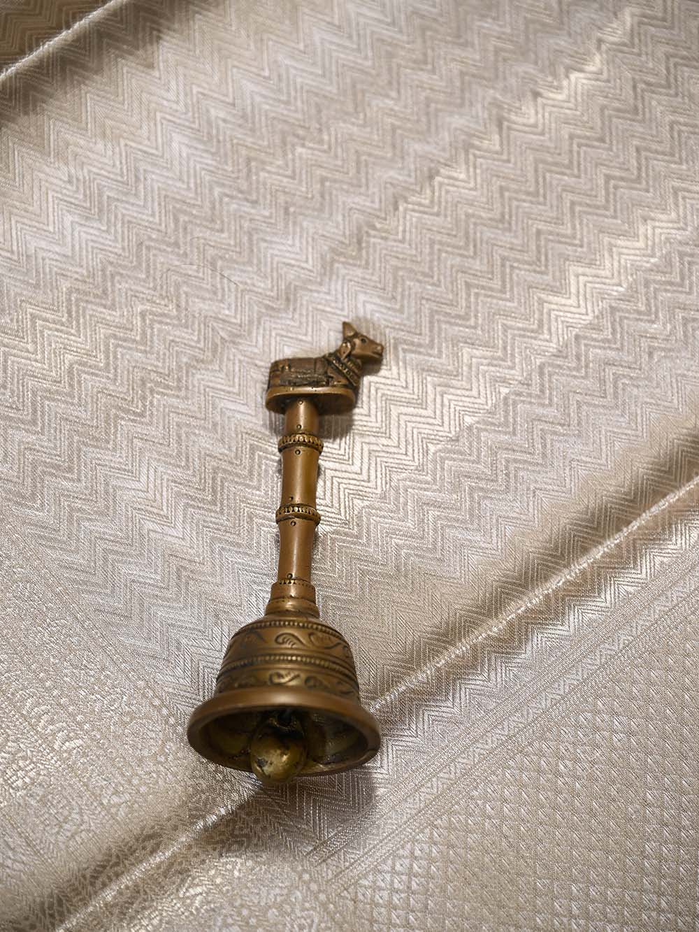 Dark Beige Tissue Brocade Handloom Banarasi Saree - Sacred Weaves