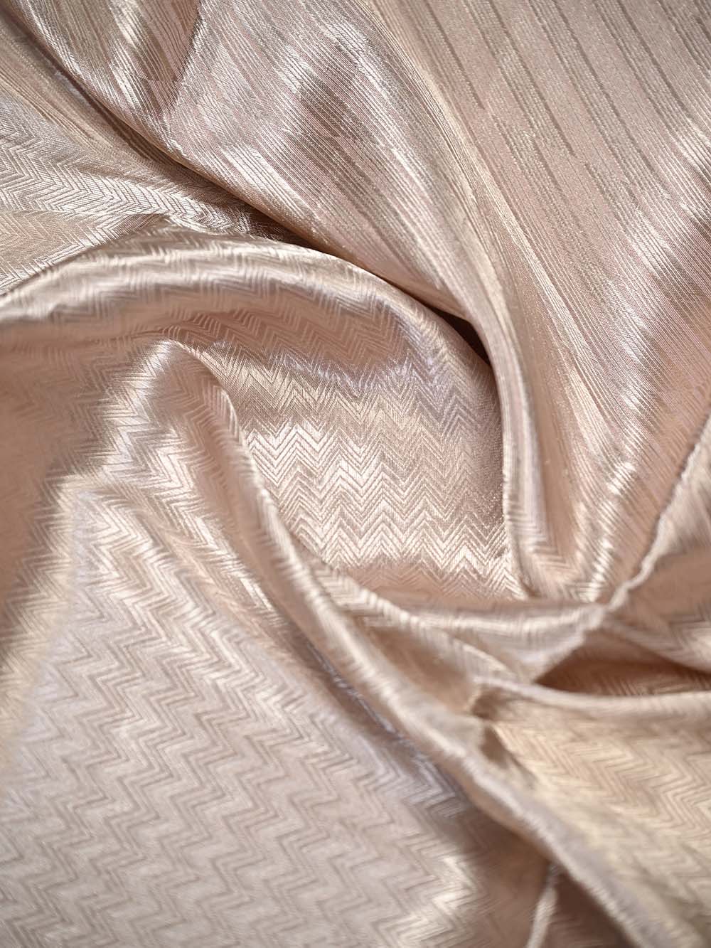Pastel Pink Tissue Brocade Handloom Banarasi Saree - Sacred Weaves