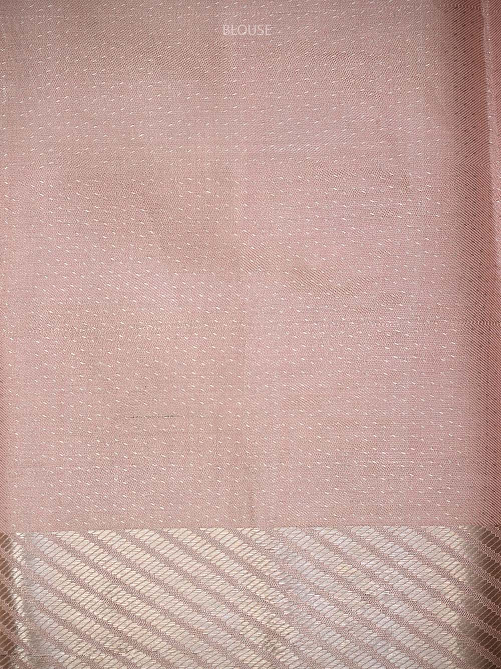 Pastel Pink Silk Tissue Brocade Handloom Banarasi Saree - Sacred Weaves