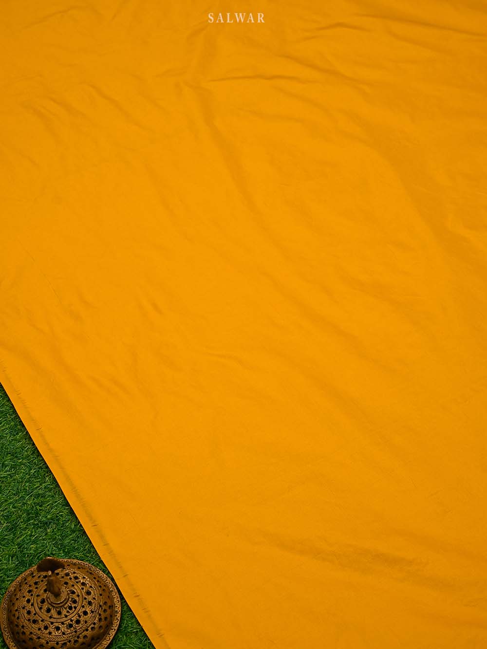 Yellow Booti Katan Silk Handloom Banarasi Suit - Sacred Weaves