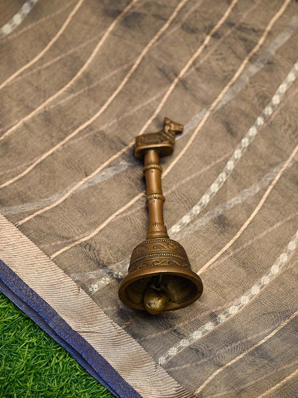 Blue Booti Katan Silk Handloom Banarasi Suit