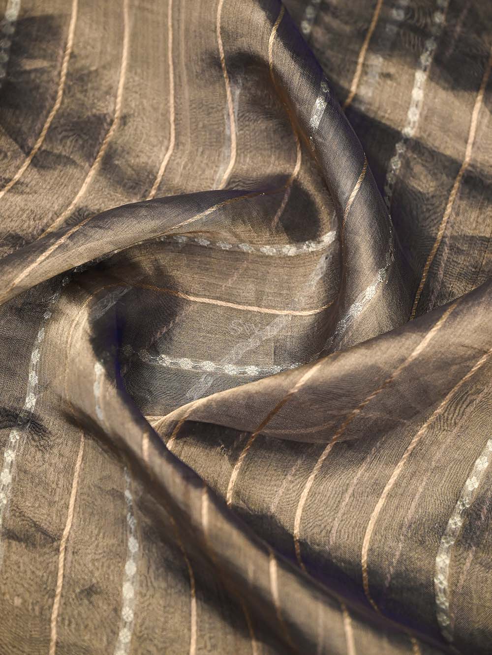 Blue Booti Katan Silk Handloom Banarasi Suit