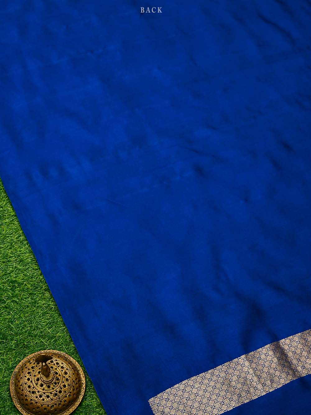 Blue Booti Katan Silk Handloom Banarasi Suit