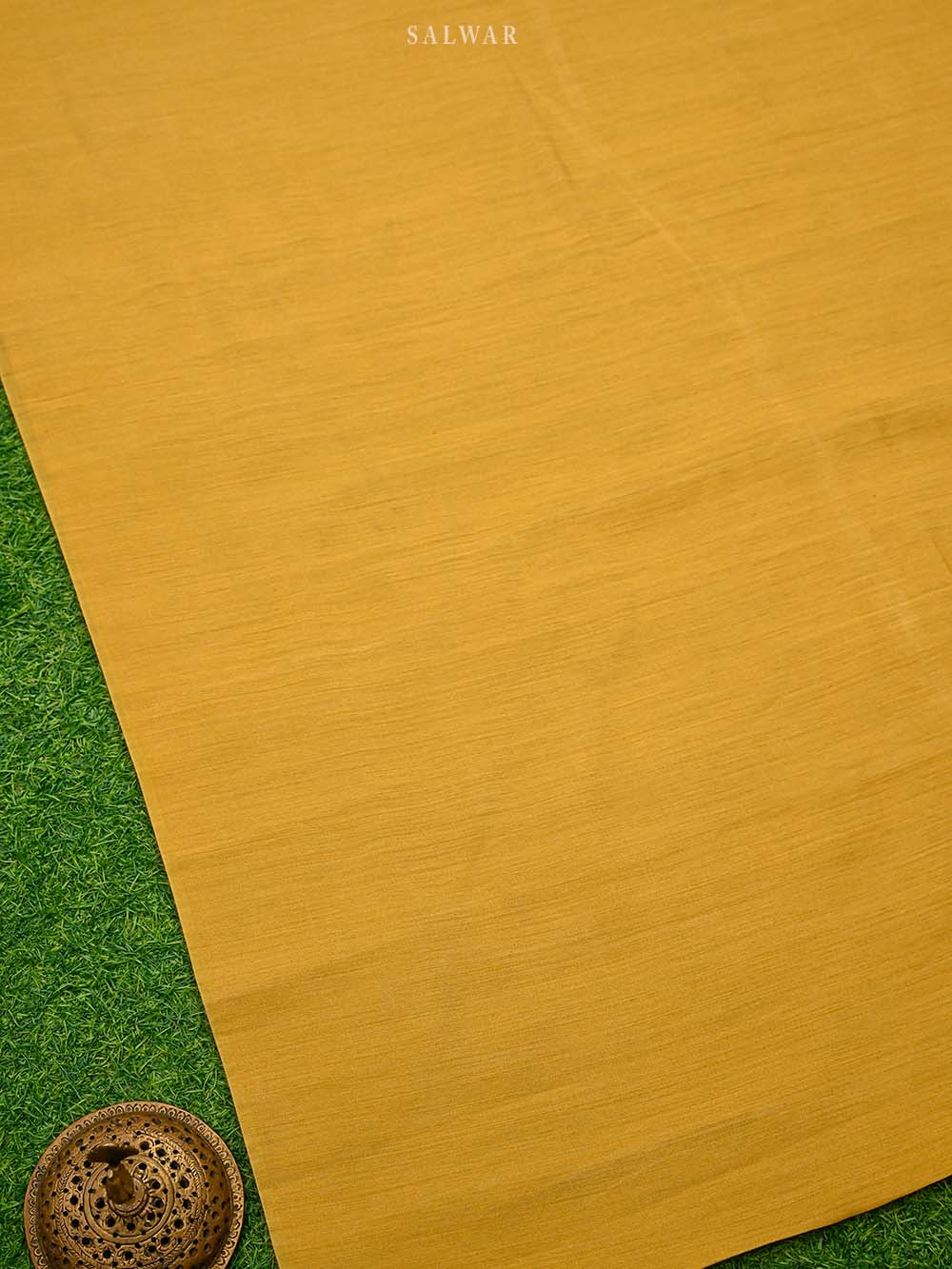 Yellow Booti Silk Handloom Banarasi Suit - Sacred Weaves