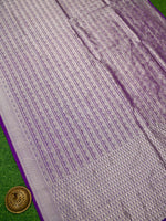 Purple Silk Brocade Handloom Banarasi Saree - Sacred Weaves