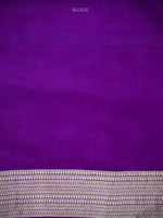 Purple Silk Brocade Handloom Banarasi Saree - Sacred Weaves