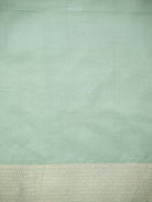 Sea Green Silk Brocade Handloom Banarasi Saree - Sacred Weaves