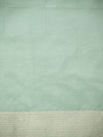 Sea Green Silk Brocade Handloom Banarasi Saree - Sacred Weaves