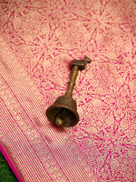 Magenta Silk Shikargah Brocade Handloom Banarasi Saree - Sacred Weaves