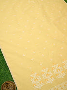 Yellow Booti Cotton Silk Handloom Banarasi Suit - Sacred Weaves