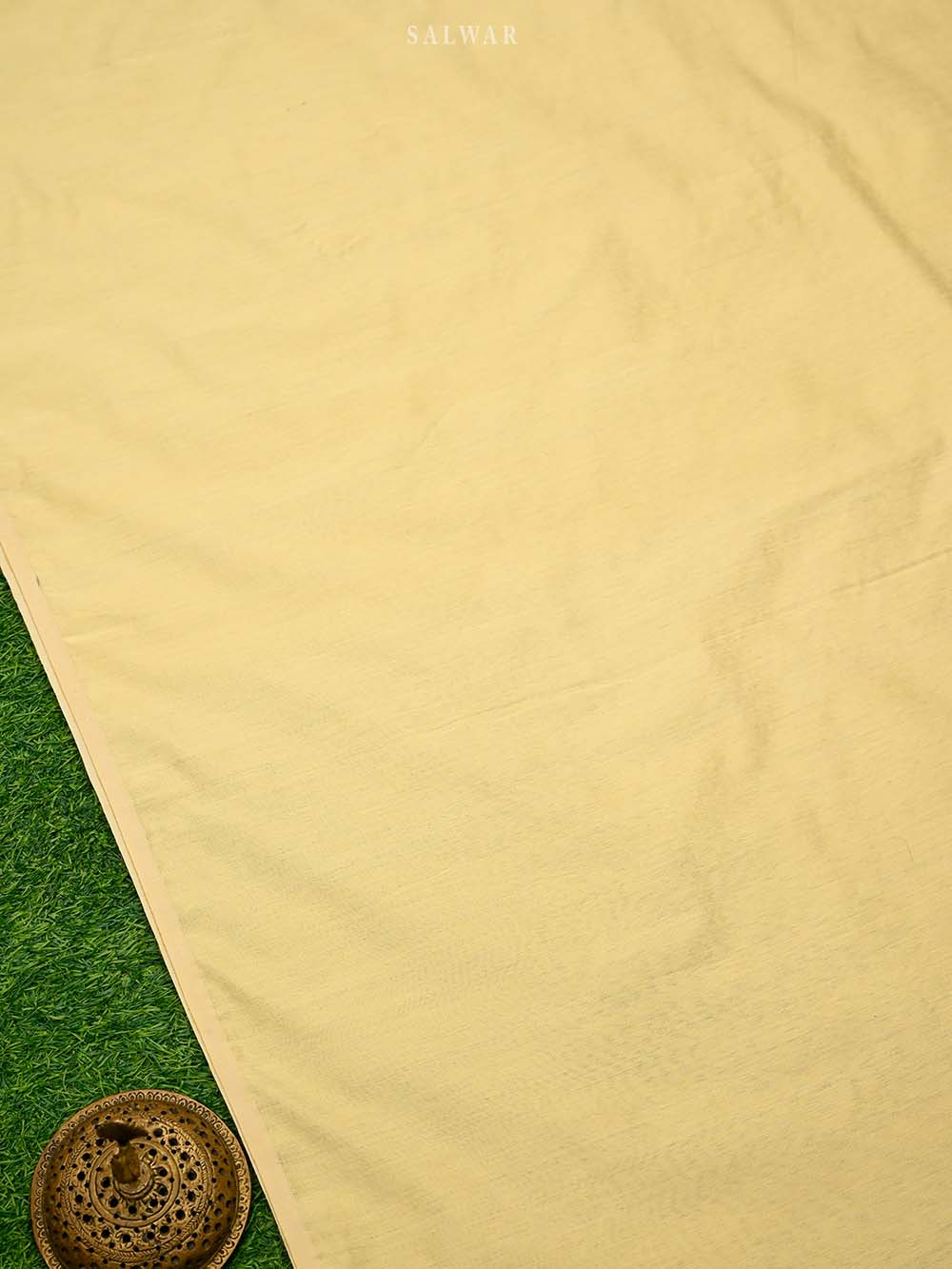 Yellow Booti Cotton Silk Handloom Banarasi Suit - Sacred Weaves