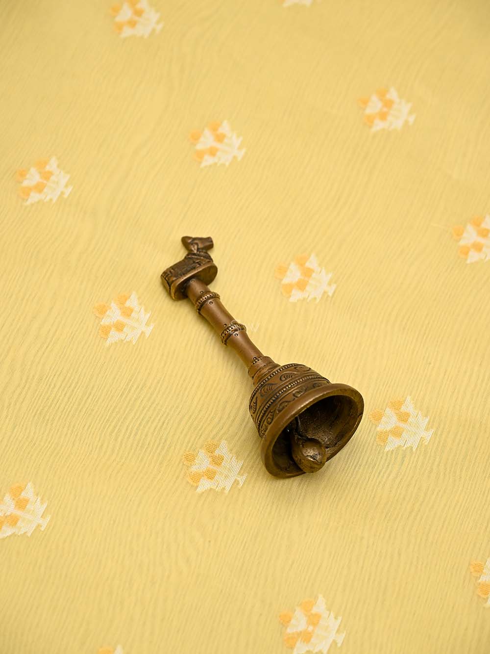 Yellow Booti Cotton Silk Handloom Banarasi Suit - Sacred Weaves