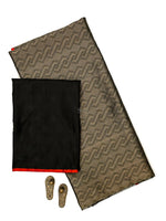 Black Brocade Katan Silk Handloom Banarasi Suit - Sacred Weaves