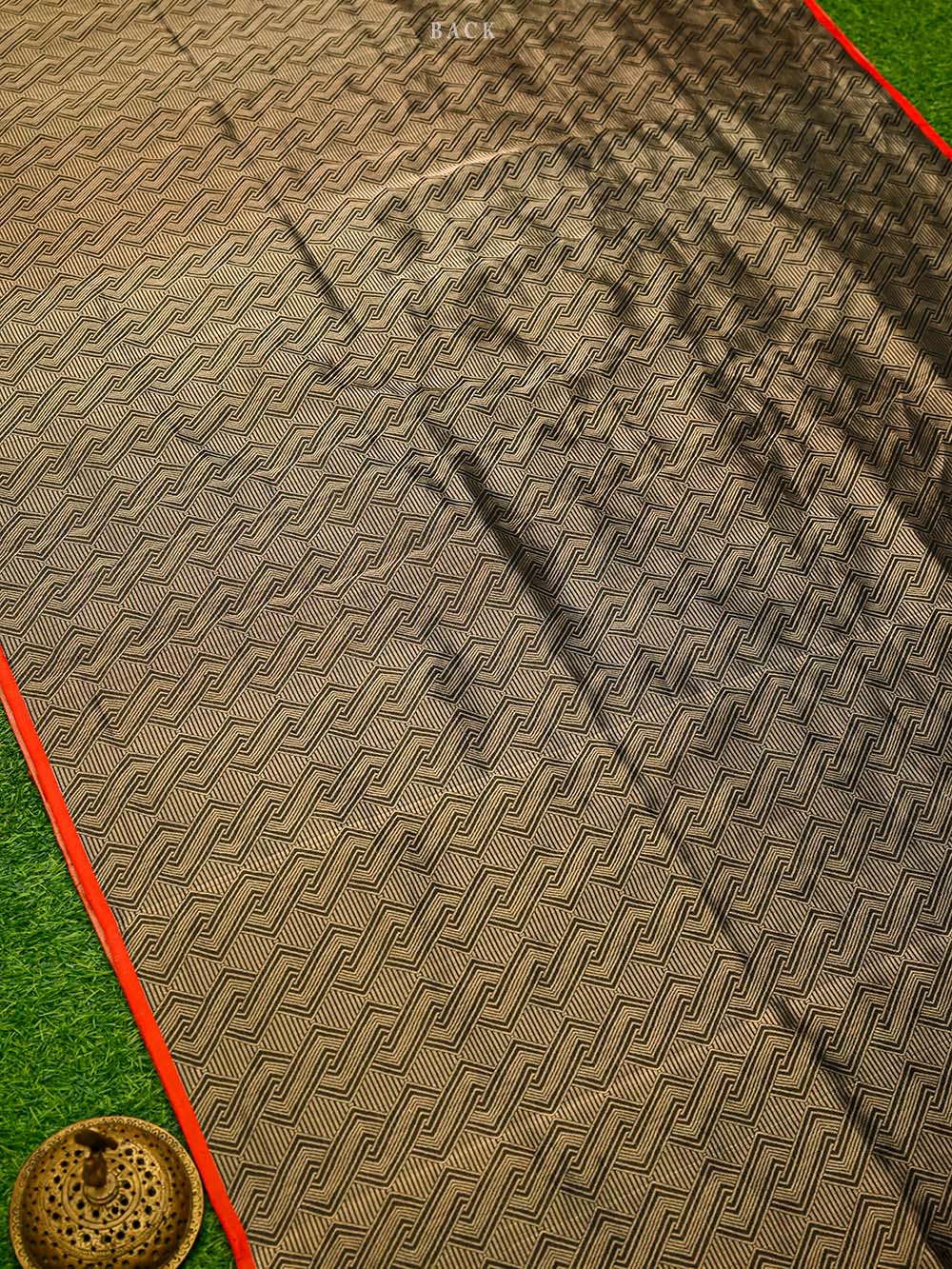 Black Brocade Katan Silk Handloom Banarasi Suit