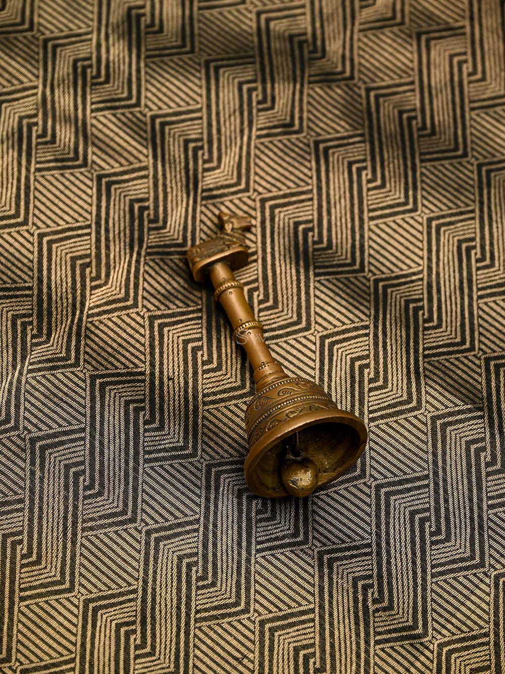 Black Brocade Katan Silk Handloom Banarasi Suit