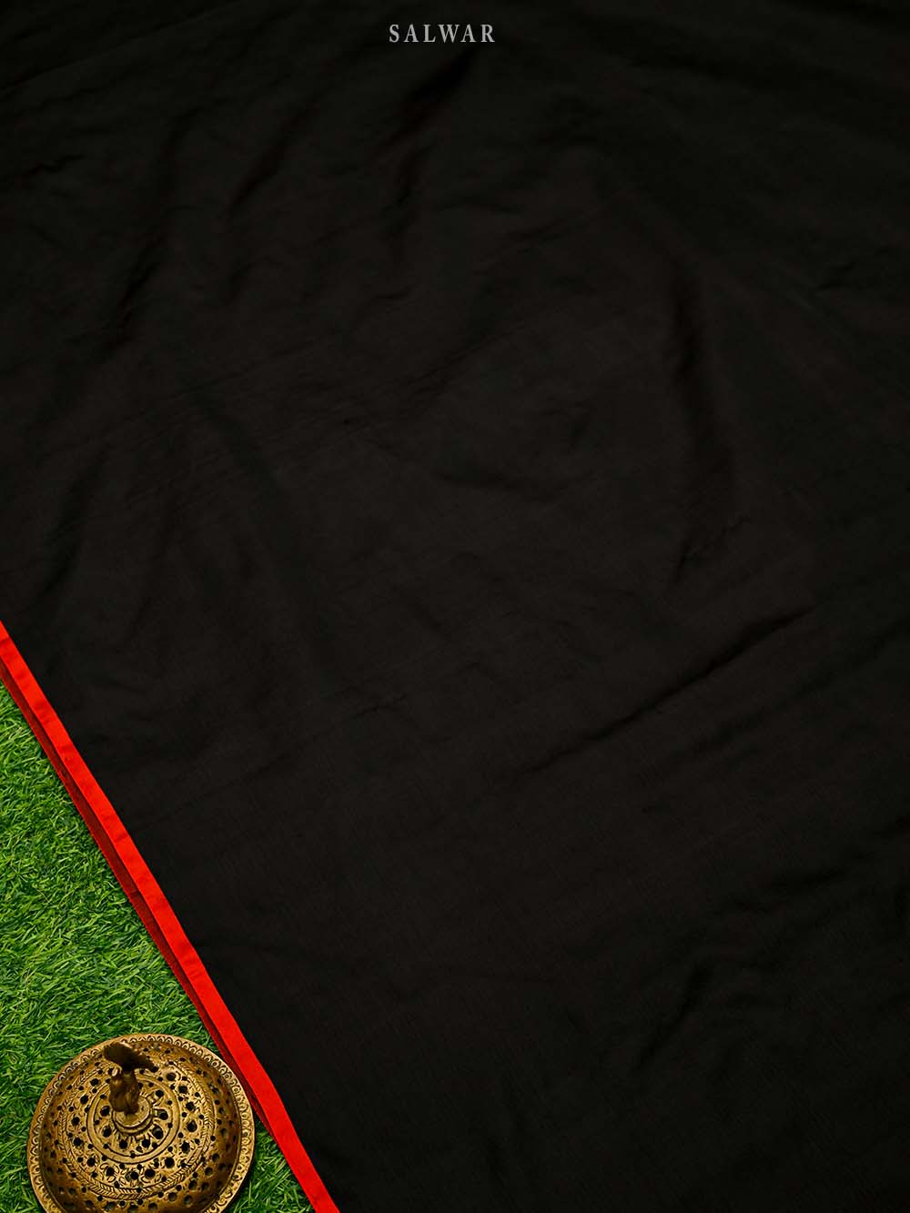 Black Brocade Katan Silk Handloom Banarasi Suit