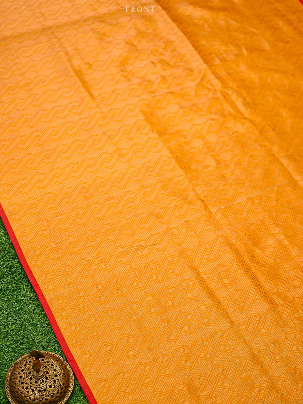 Yellow Brocade Katan Silk Handloom Banarasi Suit