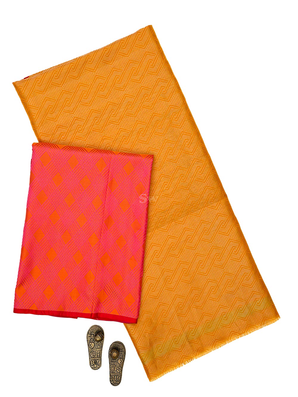Yellow Brocade Katan Silk Handloom Banarasi Suit