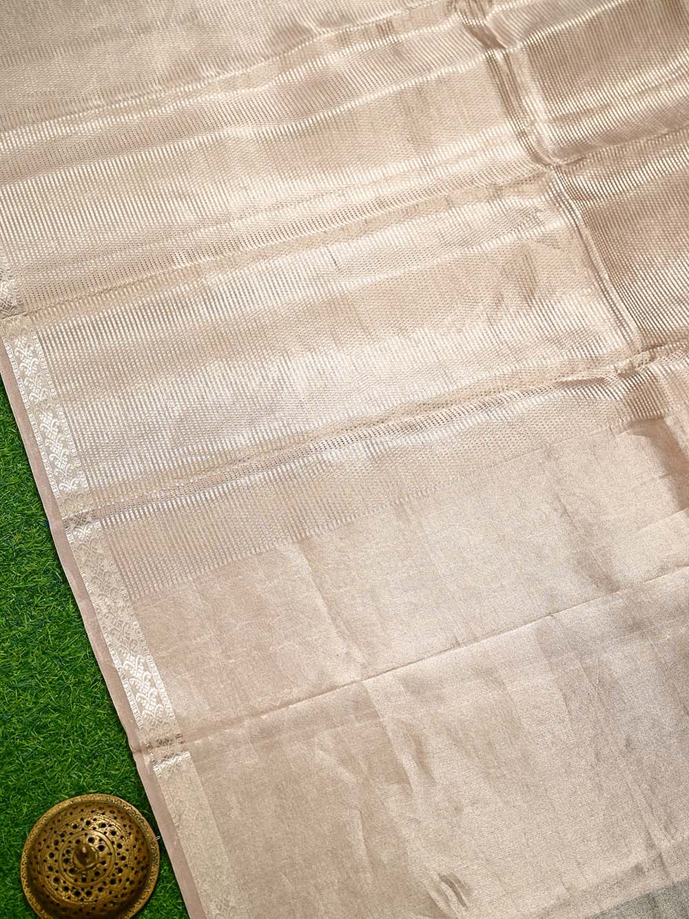 Pastel Pink Tissue Brocade Handloom Banarasi Saree - Sacred Weaves