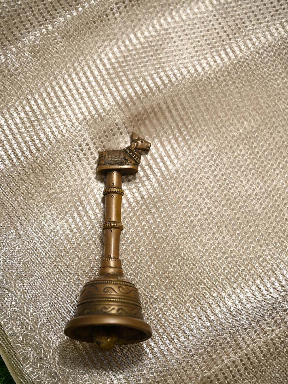 Beige Tissue Brocade Handloom Banarasi Saree - Sacred Weaves