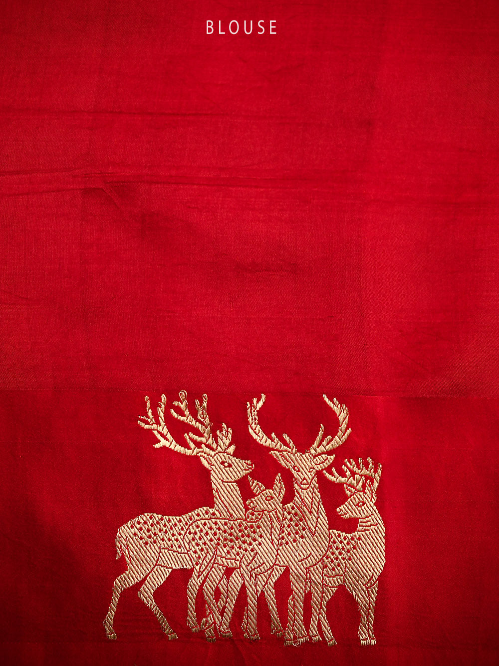 Dark Red Booti Katan Silk Handloom Banarasi Saree