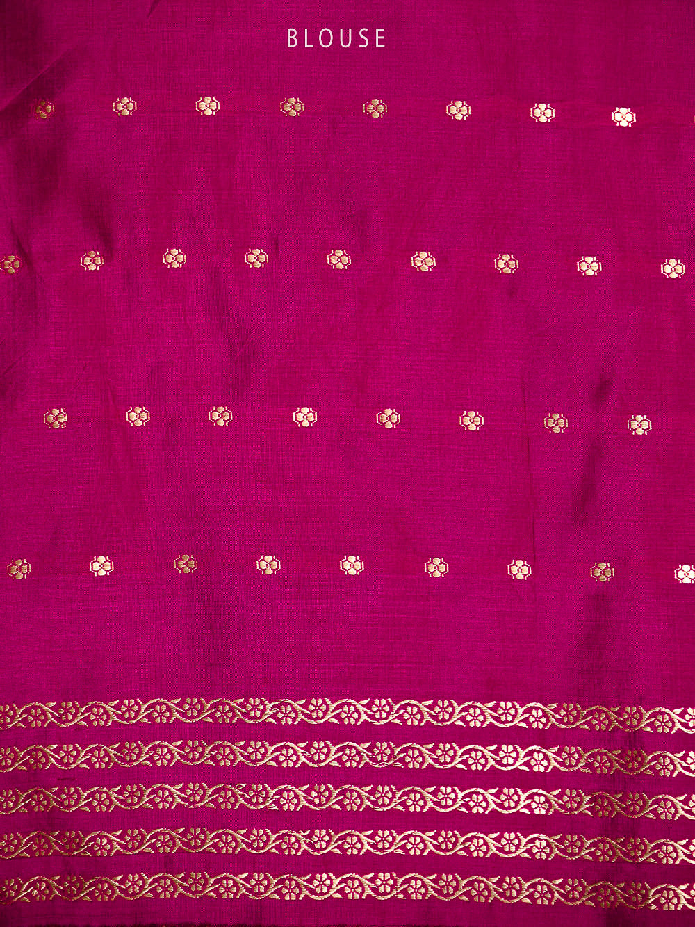 Magenta Booti Katan Silk Handloom Banarasi Saree