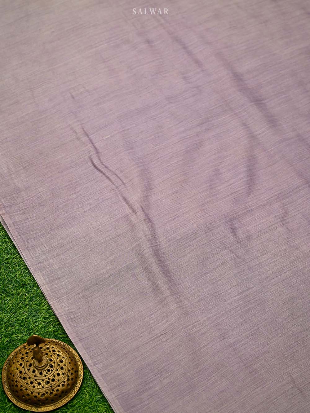 Lavender Booti Moonga Tussar Silk Handloom Banarasi Suit - Sacred Weaves