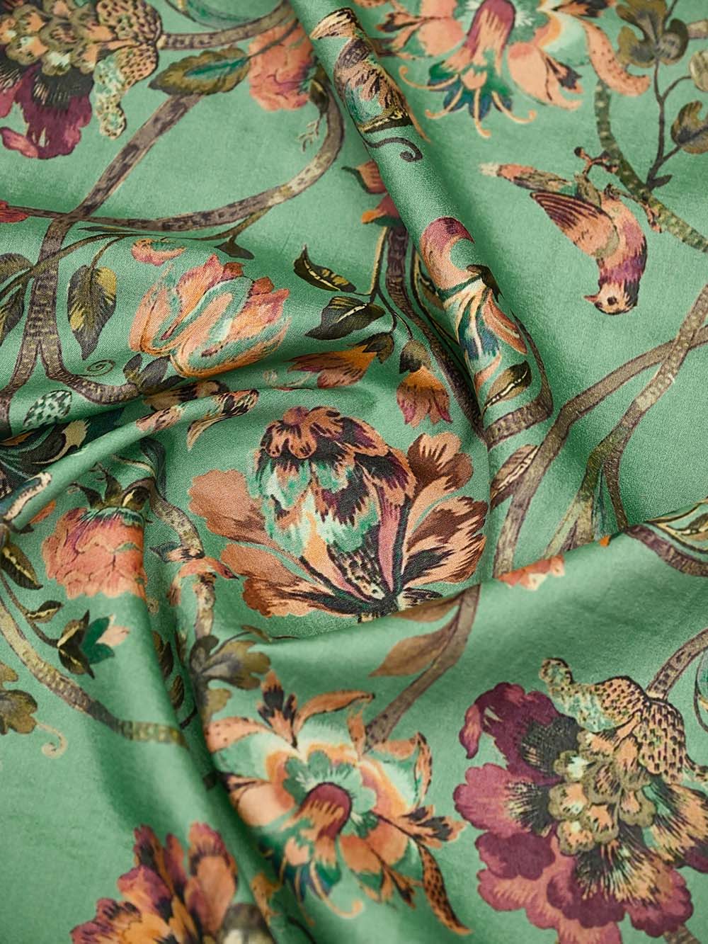 Sea Green Booti Moonga Tussar Silk Handloom Banarasi Suit - Sacred Weaves