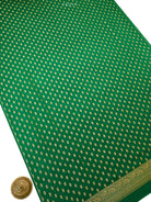 Bottle Green Booti Crepe Silk Handloom Banarasi Suit