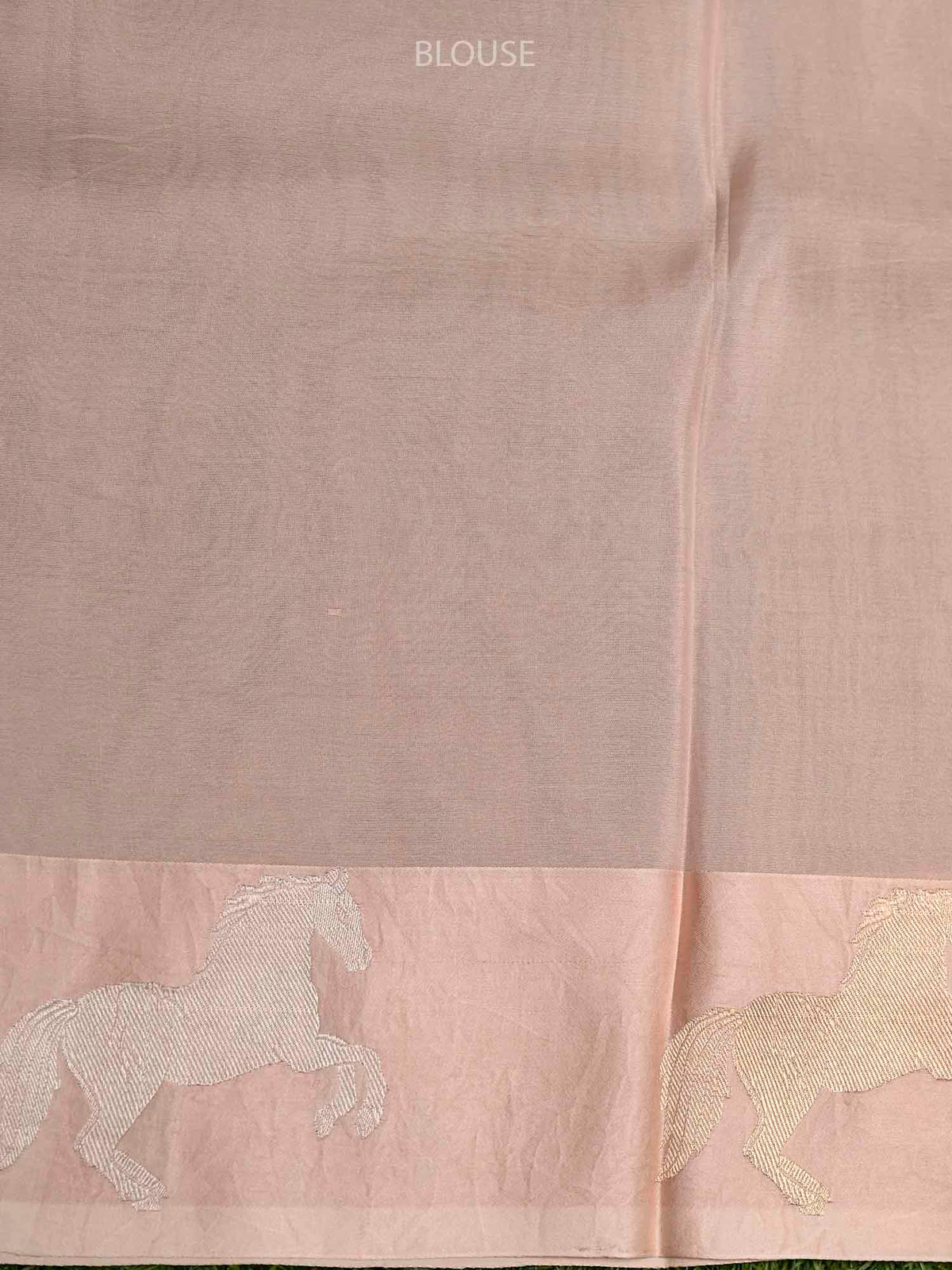 Blush Pink Organza Handloom Banarasi Saree - Sacred Weaves