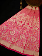 Magenta Silk Handloom Banarasi Lehenga - Sacred Weaves