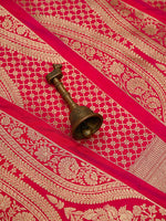 Magenta Silk Handloom Banarasi Lehenga - Sacred Weaves