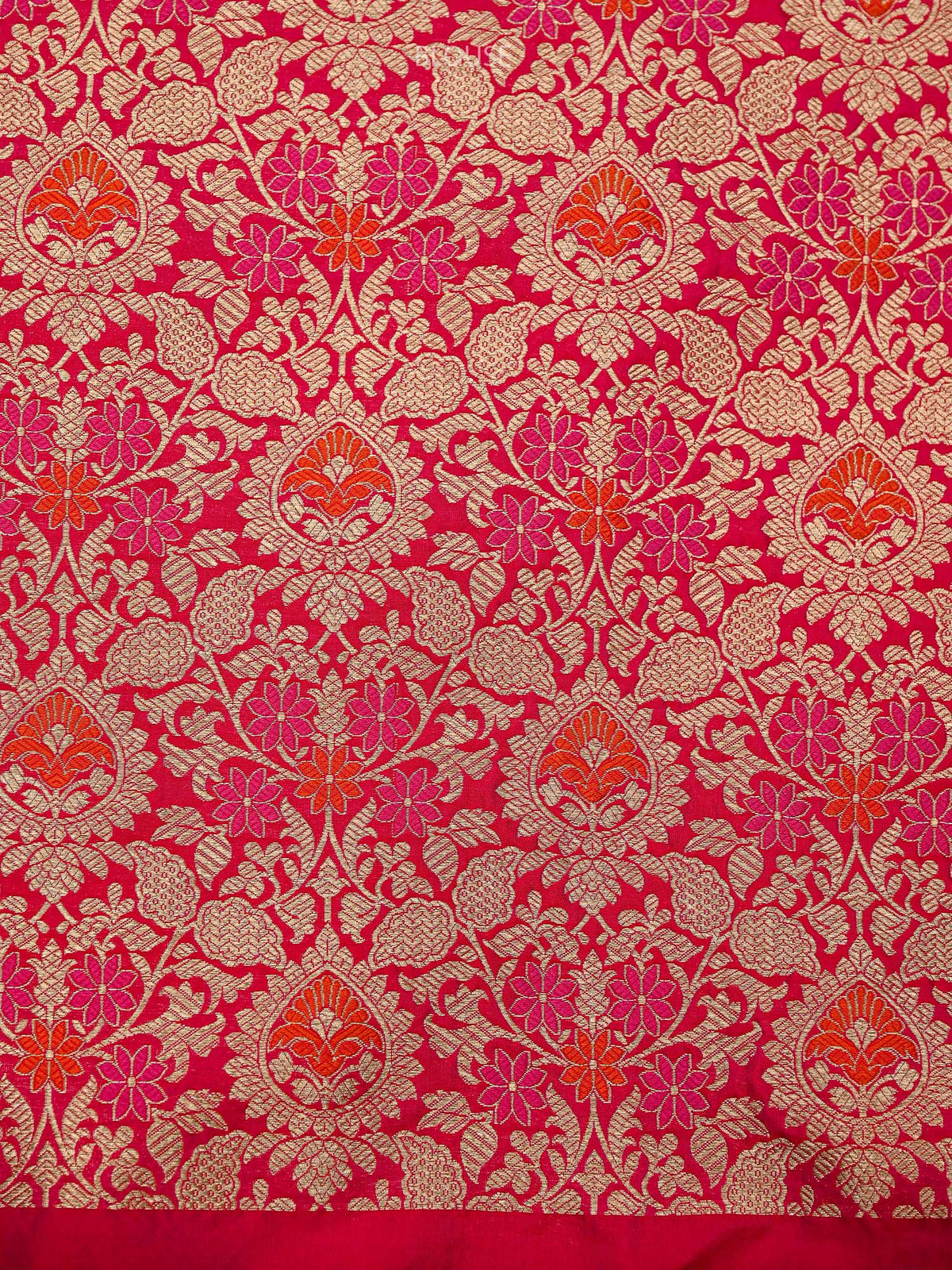 Magenta Silk Handloom Banarasi Lehenga