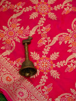 Magenta Silk Handloom Banarasi Lehenga - Sacred Weaves