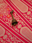 Magenta Silk Handloom Banarasi Lehenga - Sacred Weaves