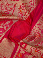 Magenta Silk Handloom Banarasi Lehenga - Sacred Weaves