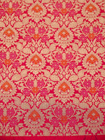 Magenta Silk Handloom Banarasi Lehenga - Sacred Weaves