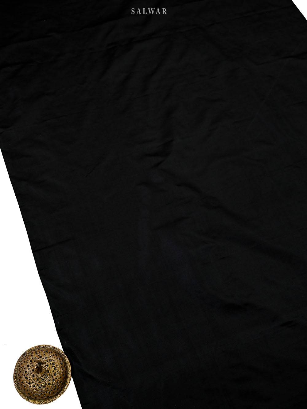 Grey Black Satin Brocade Silk Handloom Banarasi Suit - Sacred Weaves