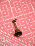 Coral Pink Jaal Cotton Silk Handloom Banarasi Suit - Sacred Weaves