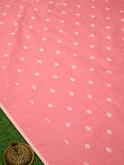 Coral Pink Jaal Cotton Silk Handloom Banarasi Suit - Sacred Weaves