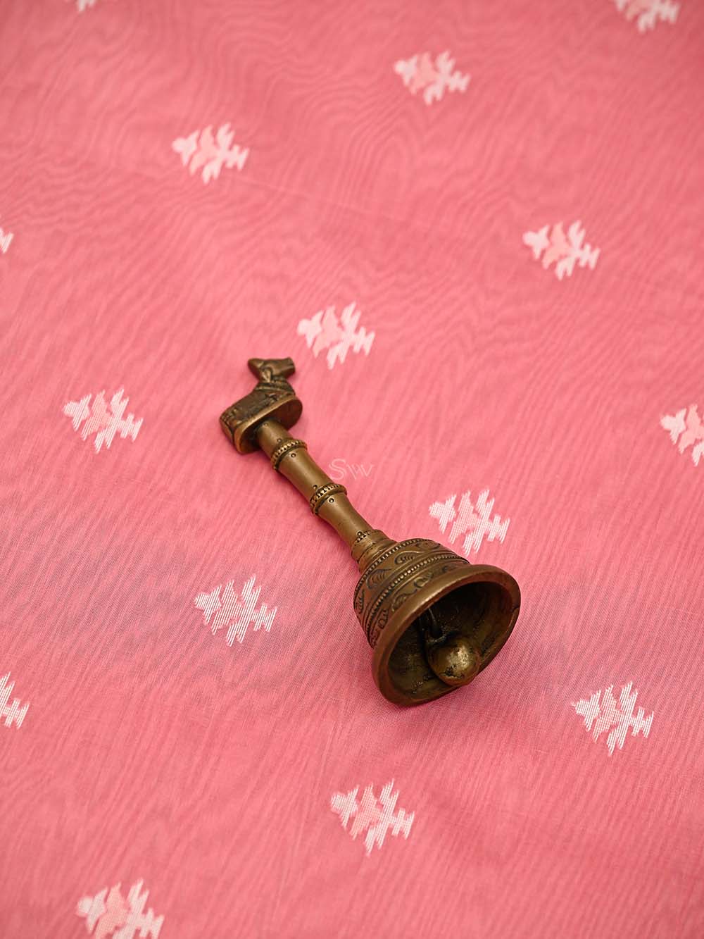 Coral Pink Jaal Cotton Silk Handloom Banarasi Suit - Sacred Weaves