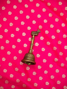 Pink Orange Booti Katan Silk Handloom Banarasi Suit - Sacred Weaves