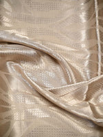 Dark Beige Tissue Brocade Handloom Banarasi Saree - Sacred Weaves